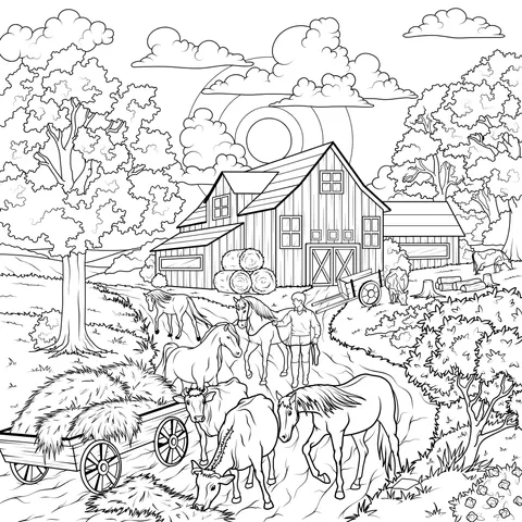 Idyllic farm life