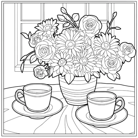 Flower - tea Time by the Window
