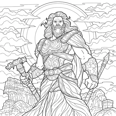 A Majestic Elder with Weapons