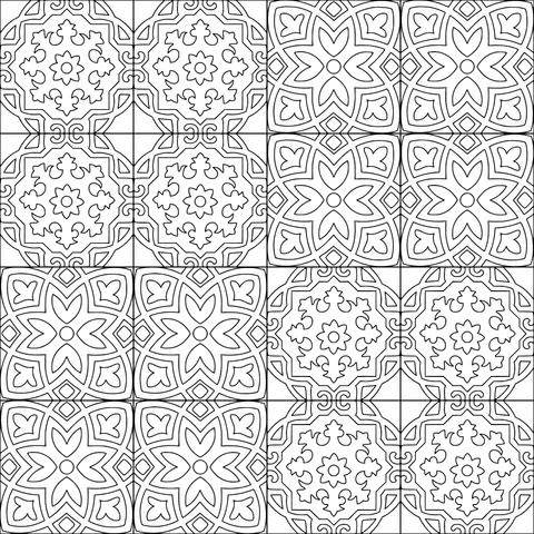 Colorful Geometric Floral Patterns