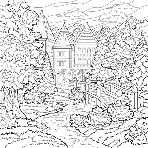 Autumn Castle Landscape
