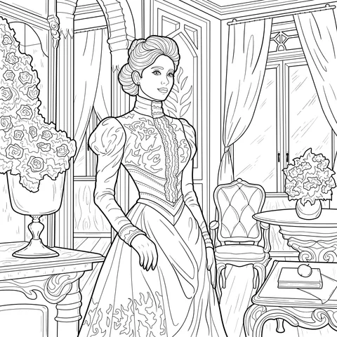 A Lady in Gorgeous Attire