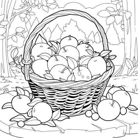 Red apples in a basket
