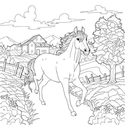 A Steed on a Country Path