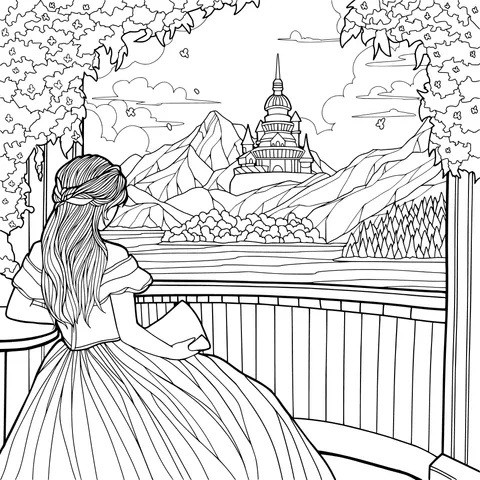 A Maiden Gazing at the Distant Castle