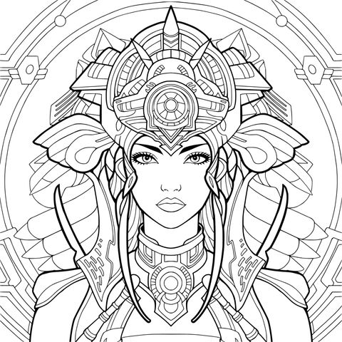 未来感的古代女战士