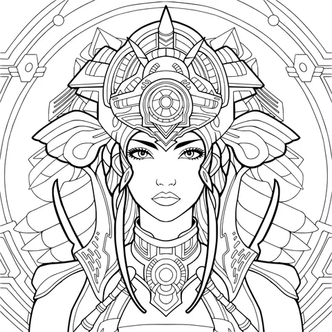 Futuristic Ancient Female Warrior