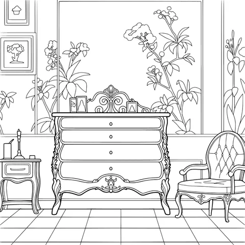 A Corner of a Vintage - style Interior