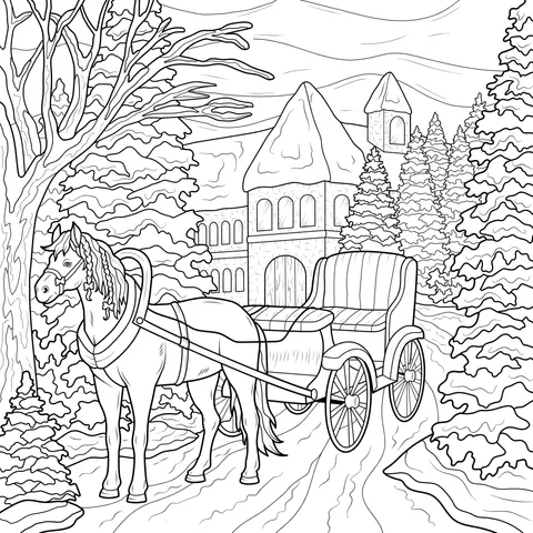 Winter Carriage Landscape
