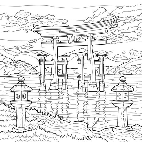 海中鸟居景观