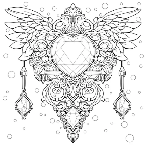 Gorgeous Heart - shaped Gem Accessory