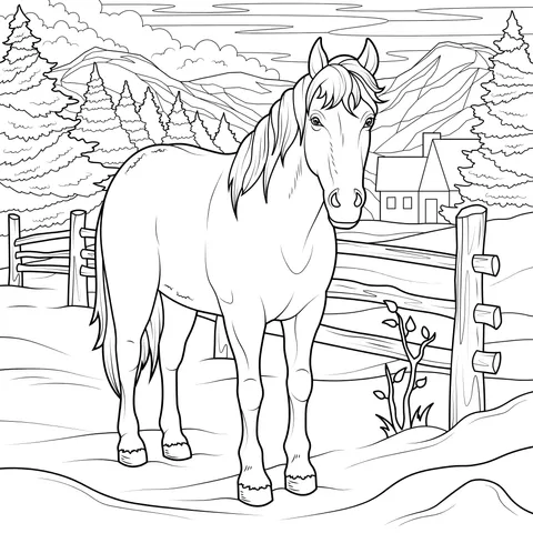 A Steed in the Snow