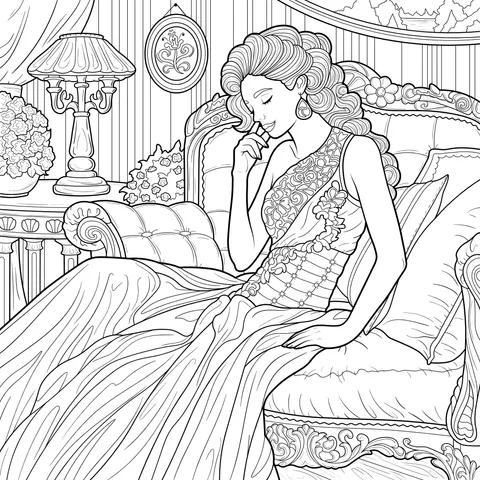 Elegant Lady in Meditation