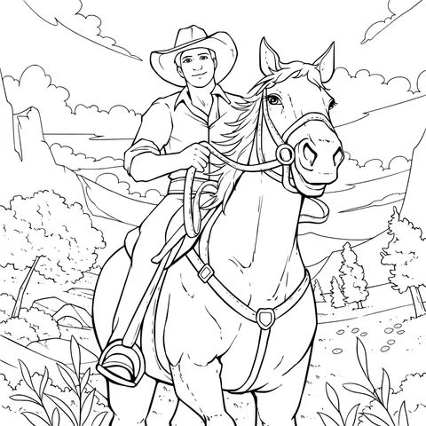 Person Riding a Horse