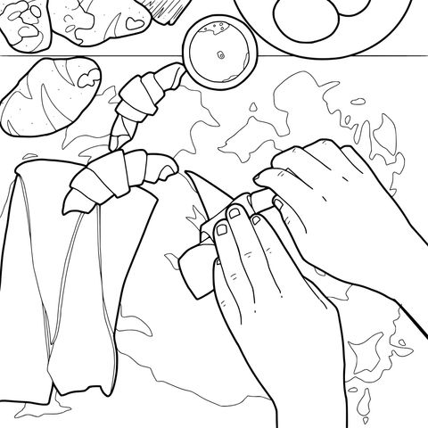 制作牛角面包