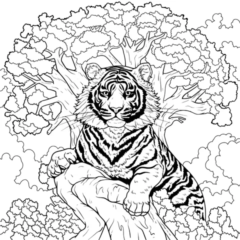 Tiger under the Tree