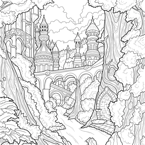 A Magical Castle in the Forest