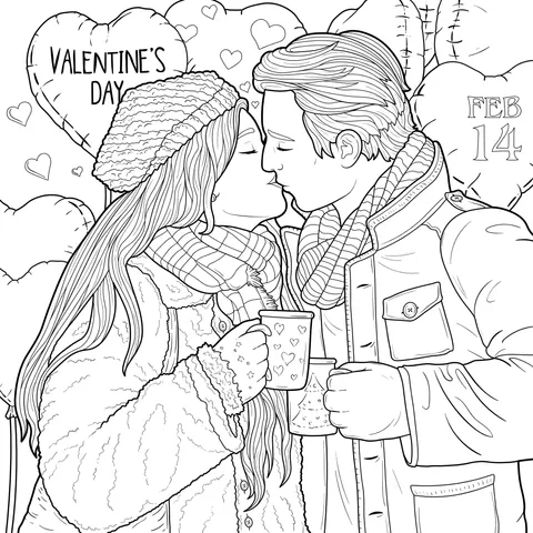 Sweet Kiss on Valentine's Day