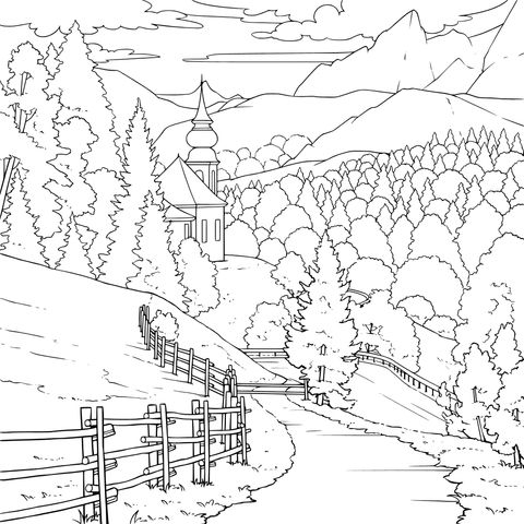 秋日山间美景