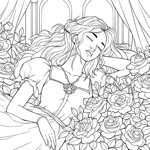 The Maiden Sleeping Among Roses