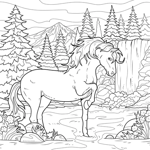 Unicorn by the Stream