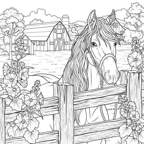 Horse in the Pastoral Scene