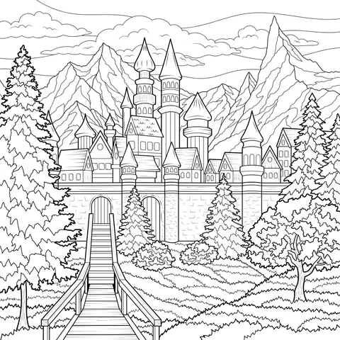 Fairytale Castle in the Mountains