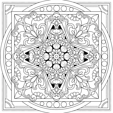Colorful Floral Geometric Pattern