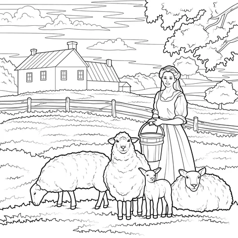 Shepherdess in the Pasture