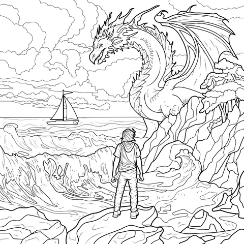 Teenager and the Sea - Dragon