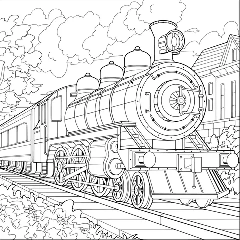 A vintage steam - train in motion