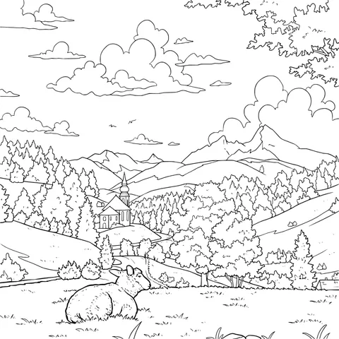 Idyllic pastoral scenery