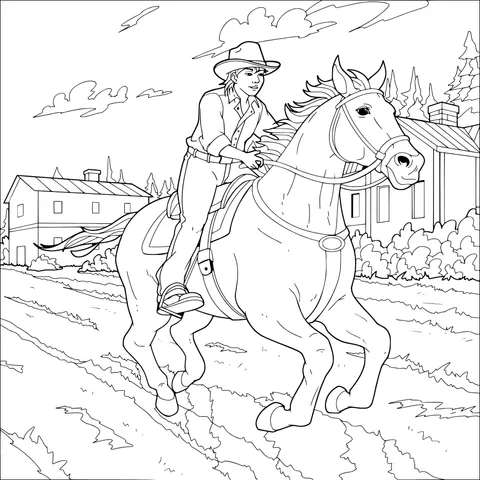Person Riding a Horse