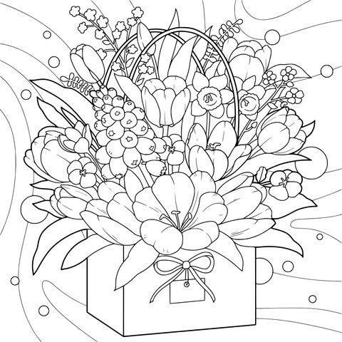 Colorful Flower Basket