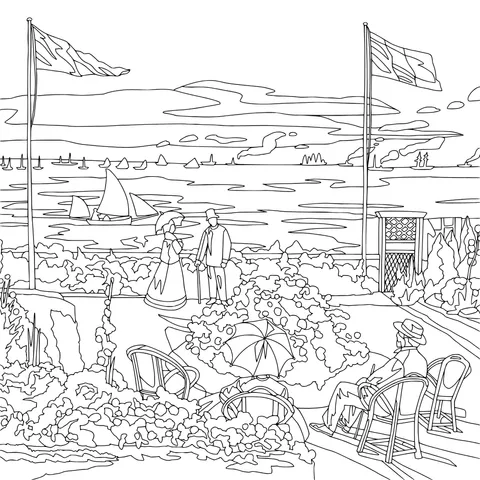 Seaside Viewing Scene