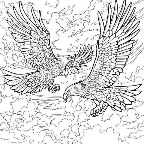 Two Soaring Eagles