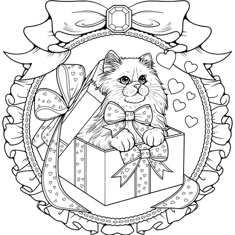 Cat in a Gift Box