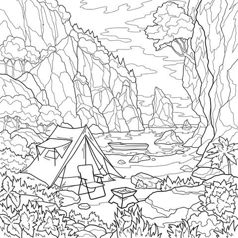 Campsite in Coastal Canyon