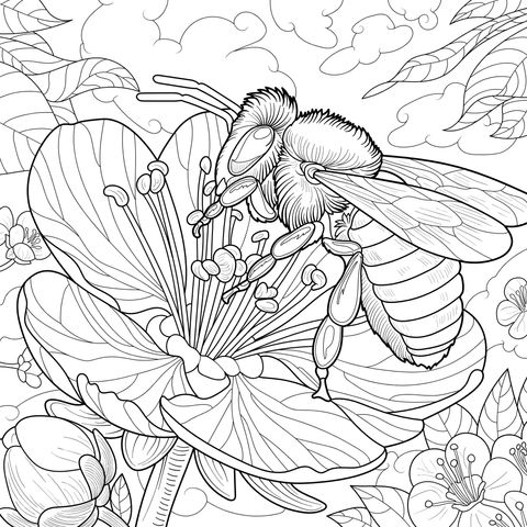 Bee Collecting Nectar