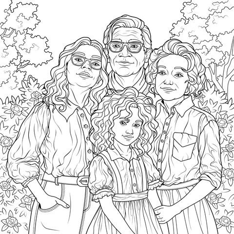 Family outdoor group photo