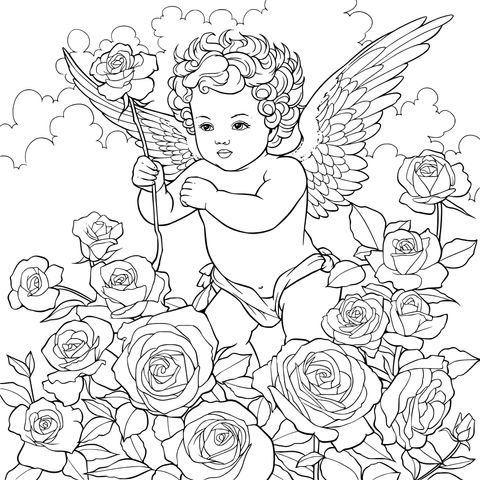 花丛中的小天使