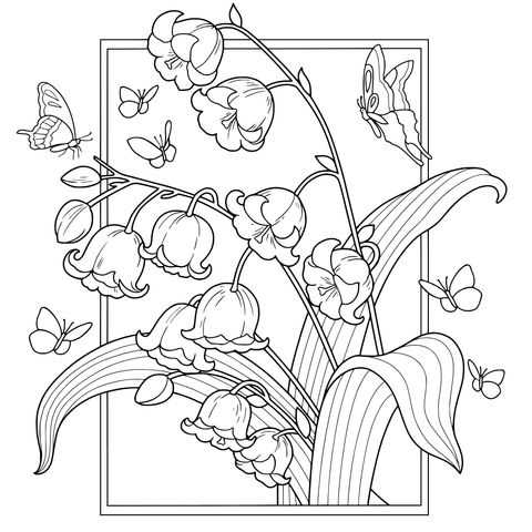 Lily - of - the - Valley and Butterflies