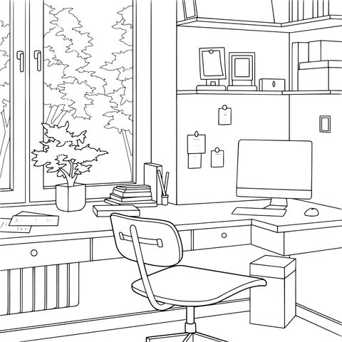 Tidy Home Office and Study Desk