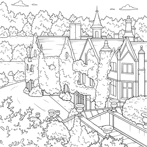 Manor Surrounded by Green Trees