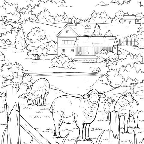 Shepherding Scene in the Countryside