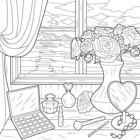 Beauty Products by the Window