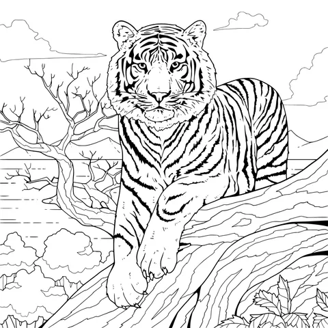 Tiger on the Tree