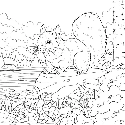Squirrel on the Rock