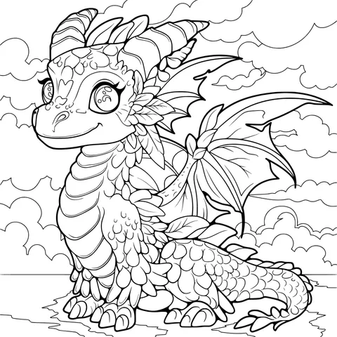 Cute Colorful Little Dragon