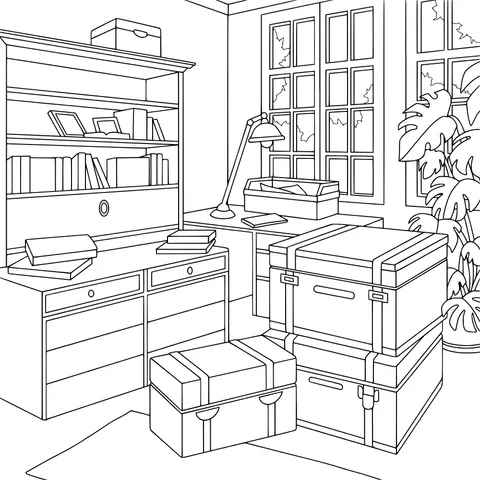Room Filled with Suitcases